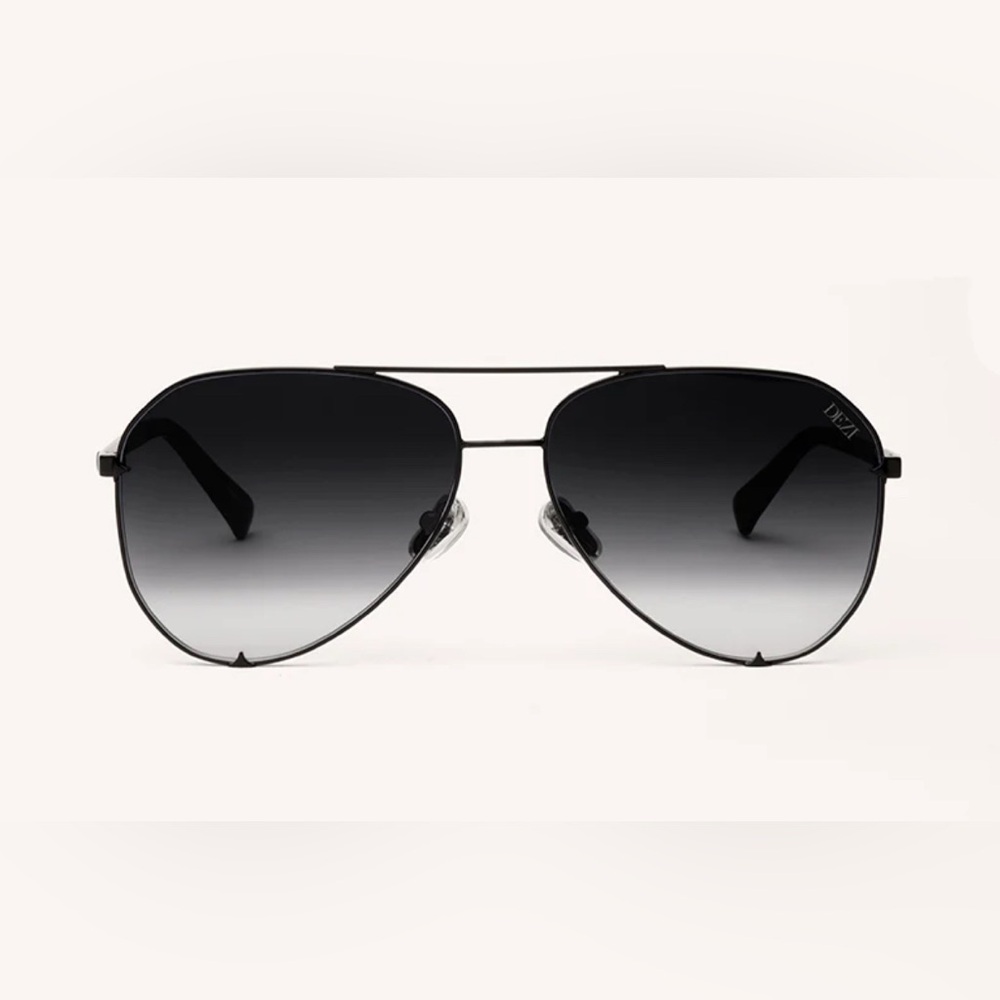 Quay X Dezi blueprint Black Aviator Sunglasses